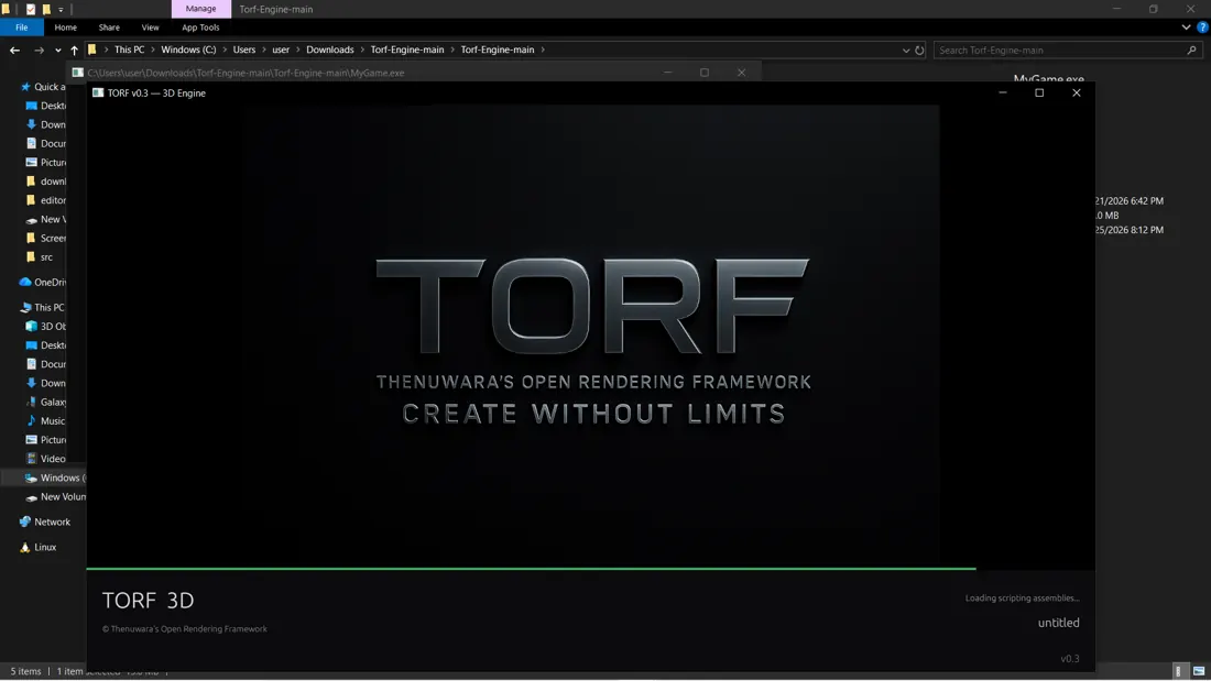 Archived TORF title-screen screenshot